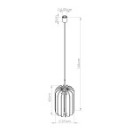 Lampa wisząca Mula D27 w kolorze czarnym i żółtym, z oprawą na żarówkę E27. Posiada cylindryczny kształt o średnicy 27 cm i wysokości 42 cm, zawieszona na cienkim przewodzie o długości 165 cm. Idealna do nowoczesnych wnętrz.