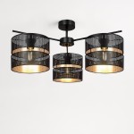 Malavi lampa sufitowa 3xE27 czarna K-5502
