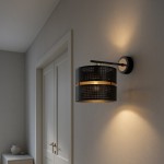 Malavi kinkiet 1xE27 czarny K-5504