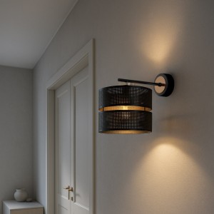 Malavi kinkiet 1xE27 czarny K-5504