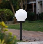 Ballo lampa solarna ogrodowa D10/H34 LED biała