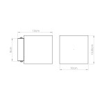 Kinkiet Quad Beton 1xG9 w kolorze zielonej oliwki. Prostokątny kształt z wymiarami 12 cm szerokości, 10 cm wysokości i 8 cm głębokości. Montowany na ścianie, z widocznym miejscem na żarówkę G9. Idealny do nowoczesnych wnętrz.