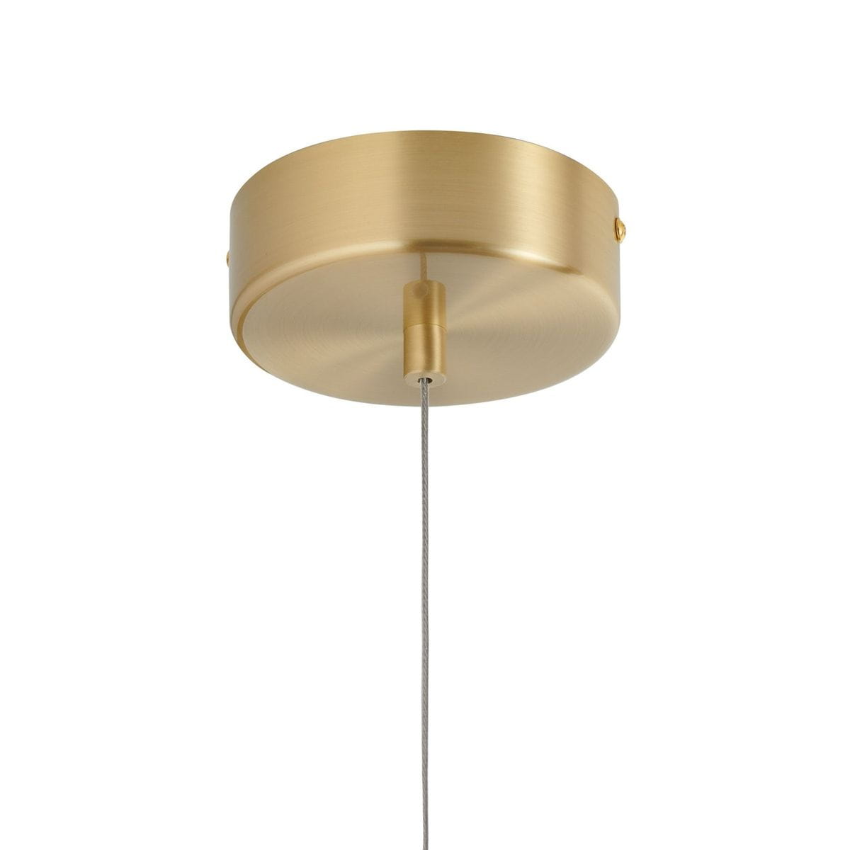 Lampa wisząca Beam 80 z metalowym, złotym kloszem, z długim przewodem. Posiada dwa źródła światła LED o mocy 8W i temperaturze barwowej 4000K, zawieszona w pozycji pionowej. Prosta, elegancka konstrukcja idealna do nowoczesnych wnętrz.