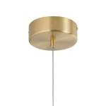 Lampa wisząca Beam 80 z metalowym, złotym kloszem, z długim przewodem. Posiada dwa źródła światła LED o mocy 8W i temperaturze barwowej 4000K, zawieszona w pozycji pionowej. Prosta, elegancka konstrukcja idealna do nowoczesnych wnętrz.