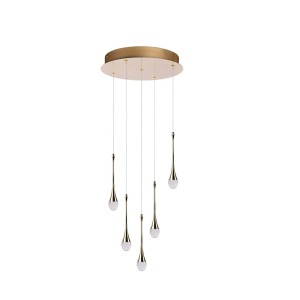 Dalma lampa wisząca 5xLED 28W złota AZ6008
