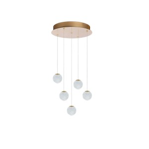 Edem lampa wisząca 5xLED 21W złota AZ6018