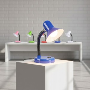 Mentor lampka biurkowa 1xE27 niebieska ML2572