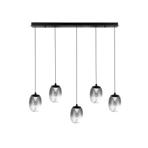 Pamela lampa wisząca 5xLED 25W czarna przydymiony AZ6269