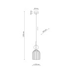 Lampa wisząca Sophia 1xE14 w kolorze białym. Okrągła podsufitka o średnicy 80 mm, zawieszenie o długości 1500 mm. Klosz o średnicy 130 mm z pionowymi żłobieniami. Prosta forma, idealna do nowoczesnych wnętrz.