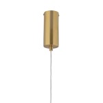 Lampa wisząca LED Elva o mocy 22W, kolor mosiężny z przezroczystym kablem. Cylindryczny klosz o matowej powierzchni, zawieszony na długim przewodzie. Temperatura barwowa 3000K, idealna do nowoczesnych wnętrz.