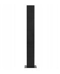 Lampa ogrodowa słupek Roma H60, LED 12W, kolor czarny. Prosta, prostokątna konstrukcja z metalowym wykończeniem. Umieszczona na kwadratowej podstawie, widok frontalny. Wysokość 60 cm, przeznaczona do oświetlenia przestrzeni zewnętrznych.