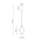 Lampa wisząca LED Elva, moc 8W, kolor czarny/grafitowy. Kształt owalny, wymiary: długość 1600 mm, średnica 180 mm, wysokość 220 mm. Montaż sufitowy, minimalistyczny design. Wysoka jakość materiałów, idealna do nowoczesnych wnętrz.