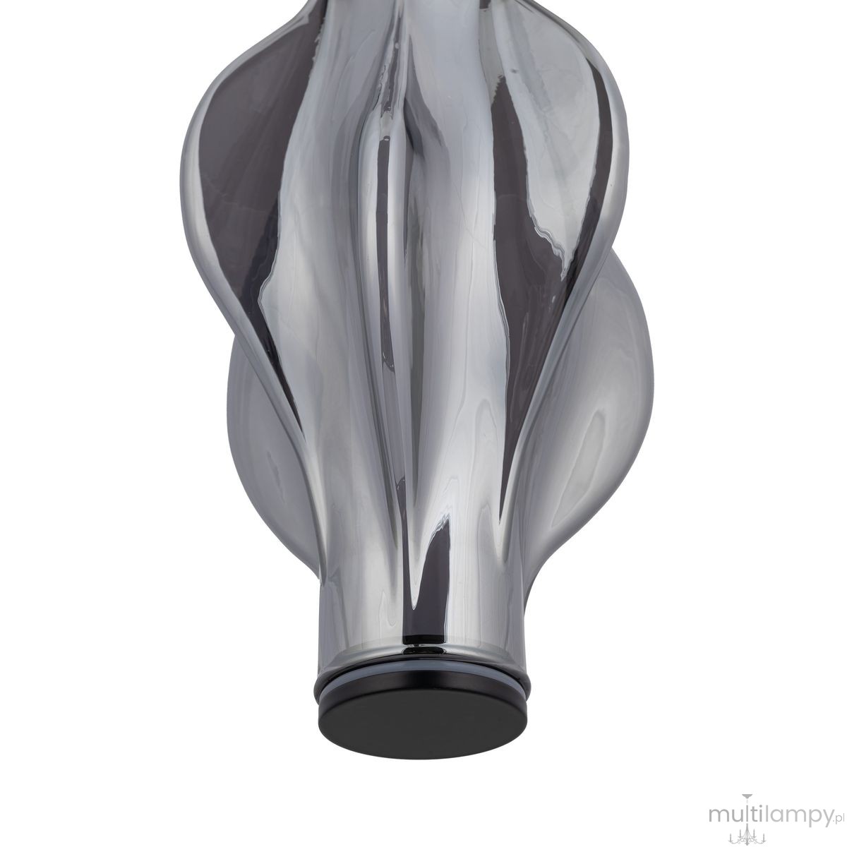 Lampa wisząca LED Elva 22W w kolorze czarnym/grafitowym. Posiada opływowy kształt z połyskującą powierzchnią. Ujęcie z góry, ukazujące detal konstrukcji i wykończenie. Idealna do nowoczesnych wnętrz.