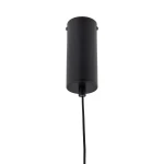 Lampa wisząca LED Elva 22W 3000K w kolorze czarnym/grafitowym, o cylindrycznym kształcie. Widoczny kabel zasilający. Ujęcie z dołu, ukazujące detal konstrukcji i wykończenia.