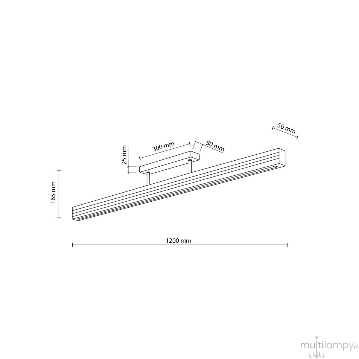 Viga Wood lampa sufitowa LED 14W 3000K w kolorze czarnym i sosnowym. Prosta, prostokątna forma z wymiarami 1200 mm długości, 165 mm wysokości i 50 mm szerokości, montowana pod sufitem. Wysoka funkcjonalność oraz nowoczesny design.