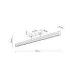 Viga Wood lampa sufitowa LED 14W 3000K w kolorze czarnym i sosnowym. Prosta, prostokątna forma z wymiarami 1200 mm długości, 165 mm wysokości i 50 mm szerokości, montowana pod sufitem. Wysoka funkcjonalność oraz nowoczesny design.