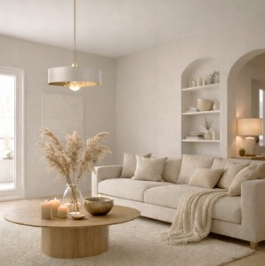 Sisu lampa wisząca 1xE27 beżowa