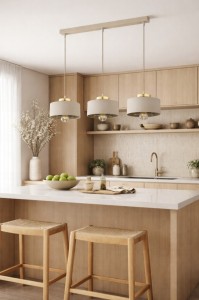 Sisu lampa wisząca 3xE27 beżowa