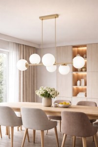 Sphere lampa wisząca 6xE27 beżowa