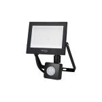 Naświetlacz LED halogen 50W z czujnikiem ruchu, o mocy 4000 lm, w obudowie czarnej. Posiada prostokątną głowicę z białą diodą LED oraz regulowany uchwyt montażowy. Wodoodporny, klasa szczelności IP65, przeznaczony do użytku zewnętrznego.