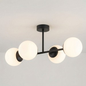Glorena lampa sufitowa 4xE14 czarna 63430