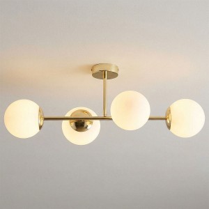 Glorena lampa sufitowa 4xE14 złota 63431