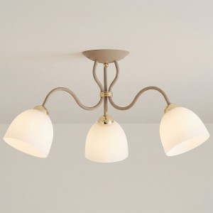 Ariel lampa sufitowa 3xE27 taupe + złota 62607