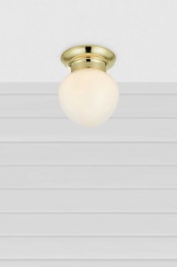 Ronda IP44 lampa sufitowa E27 mosiądz biały 109030