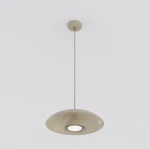 Lampa wisząca Babel 1xGX53 w kolorze mokka, o okrągłej, płaskiej podstawie z matowym wykończeniem. Zawieszona na cienkim przewodzie, z centralnym otworem na żarówkę. Prosta forma, idealna do nowoczesnych wnętrz.