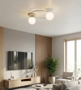 Sopra lampa sufitowa 2xE14 mokka/biały 1633/2