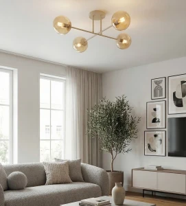 Roma lampa sufitowa 4xE14 mokka/bursztyn 1636/4