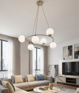 Azura lampa wisząca 6xE14 mokka/biały 1637/6