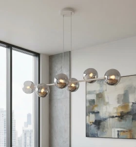 Magnus lampa wisząca 6xE14 szara/grafit 1643/6