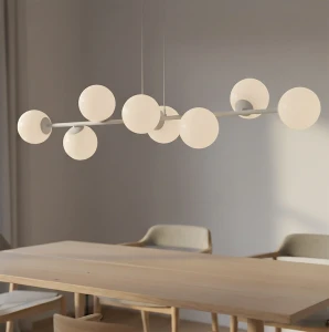 Magnus lampa wisząca 8xE14 szara/biały 1642/8