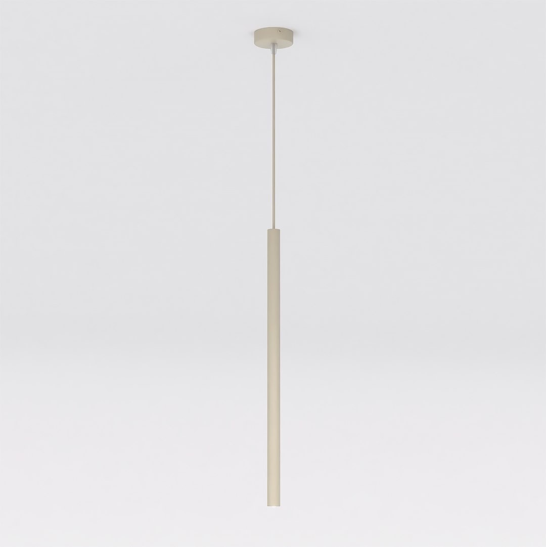 Lampa wisząca Selter 1xG9 w kolorze mokka, o prostokątnym kształcie, zawieszona na cienkim drucie. Produkt ma minimalistyczny design, z matową powierzchnią i jedną oprawą na żarówkę G9. Tło jasne, jednolite.