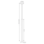 Lampa wisząca Selter 1xG9 w kolorze mokka, o wysokości 140 cm i średnicy podstawy 8 cm. Prosty, cylindryczny kształt z metalowym wykończeniem, zawieszona na cienkim przewodzie. Idealna do nowoczesnych wnętrz.