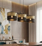 Lux lampa wisząca 3xE27 czarna złoty 1649/3