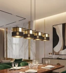 Lux lampa wisząca 4xE27 czarna złoty 1649/4