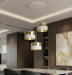 Lux lampa wisząca 3xE27 biała złoty 1650/3PREM