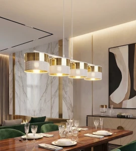 Lux lampa wisząca 4xE27 biała złoty 1650/4