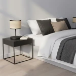 Eco lampka stołowa E27 czarna rattan 1654/LN1
