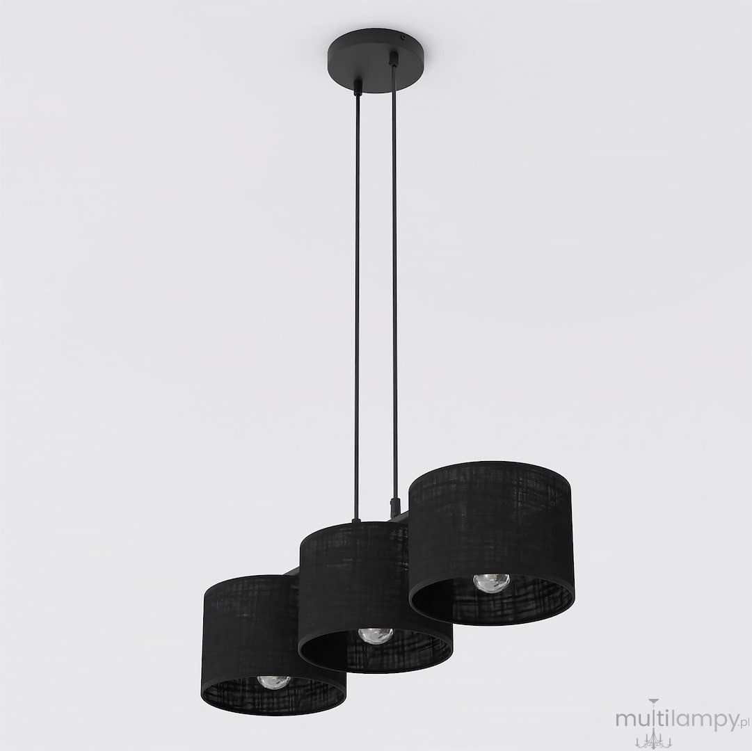 Eco lampa wisząca 3xE27 czarna 1655/3