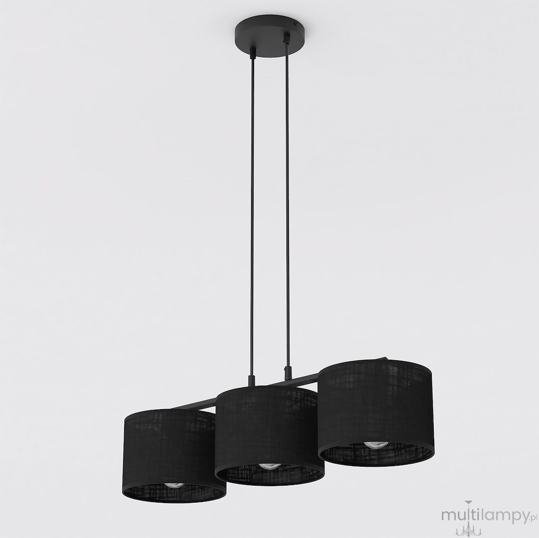 Eco lampa wisząca 3xE27 czarna 1655/3