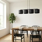 Eco lampa wisząca 4xE27 czarna 1655/4