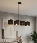 Eco lampa wisząca 4xE27 czarna 1655/4