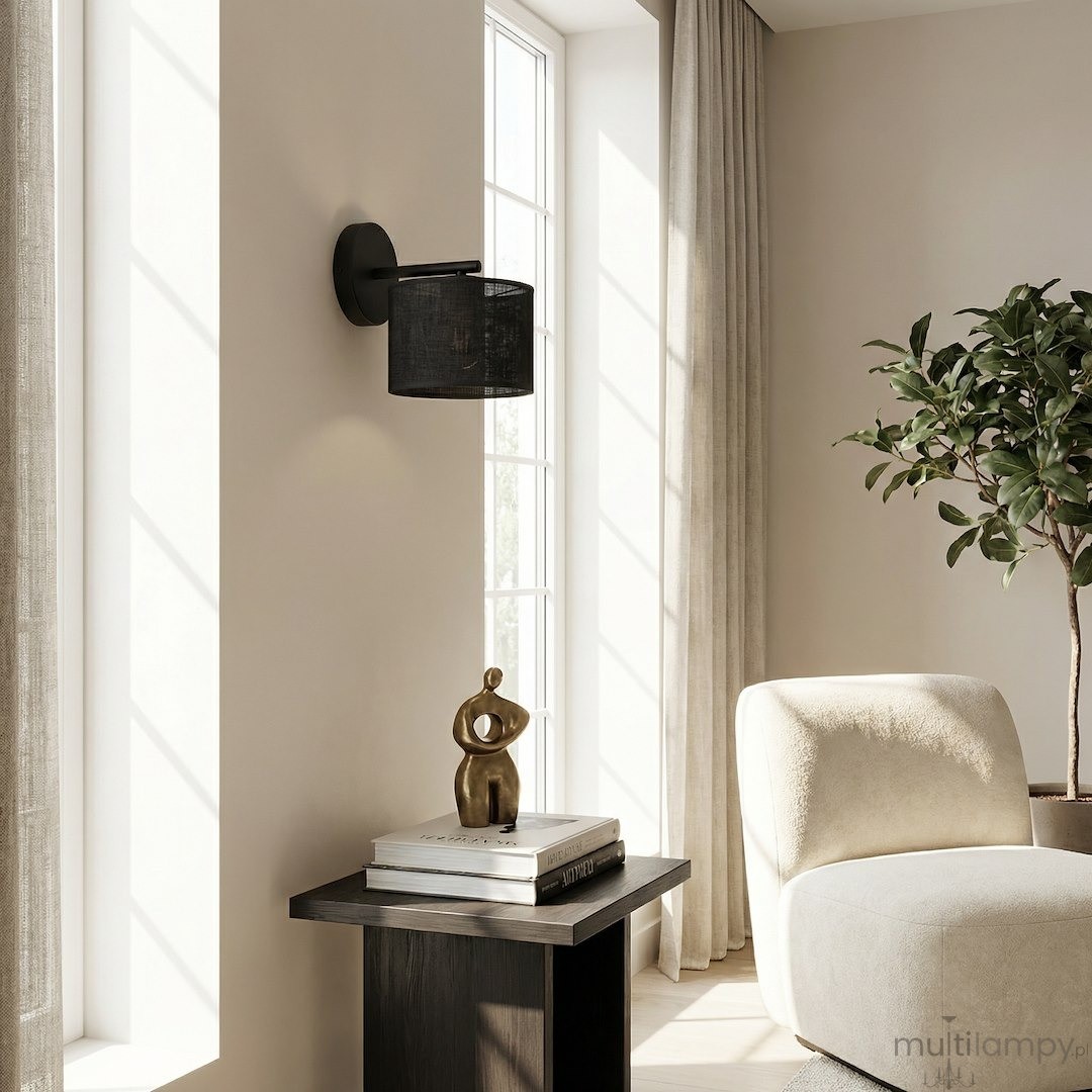 Eco kinkiet E27 czarny 1655/K1