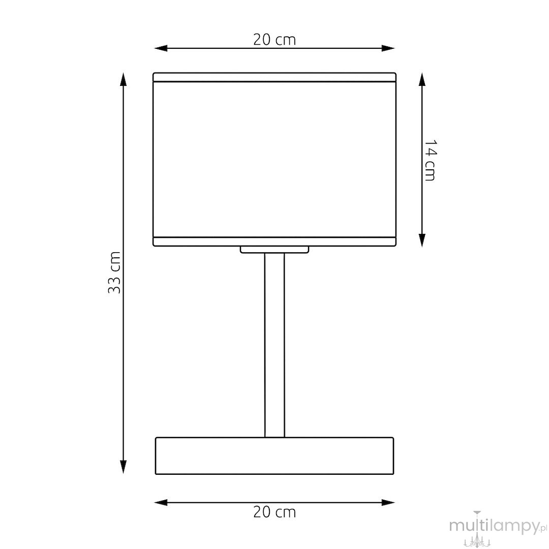 Eco lampka stołowa E27 czarna 1655/LN1