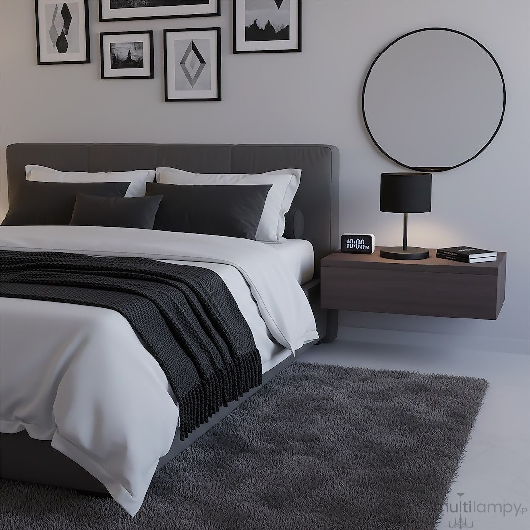 Eco lampka stołowa E27 czarna 1655/LN1