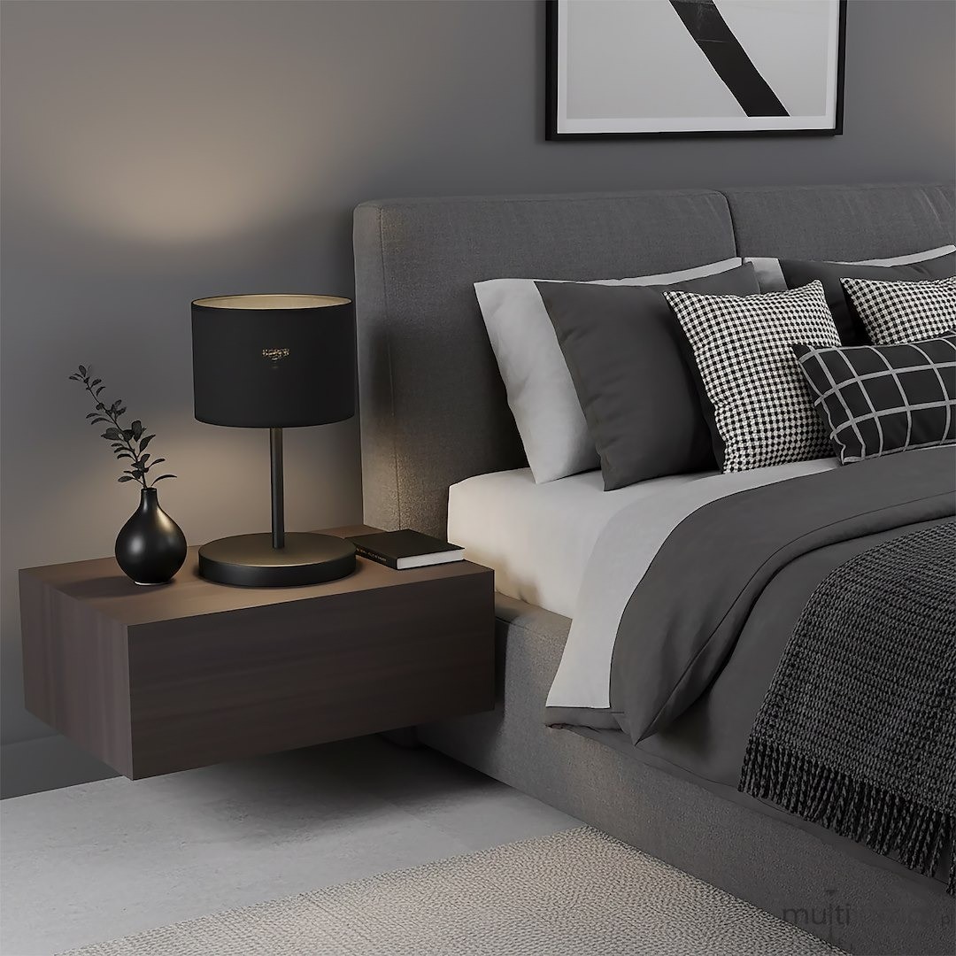 Eco lampka stołowa E27 czarna 1655/LN1