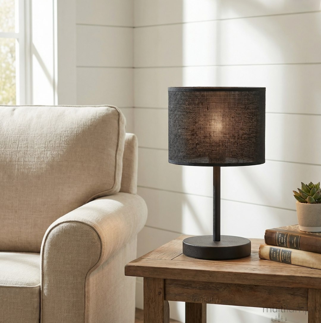 Eco lampka stołowa E27 czarna 1655/LN1